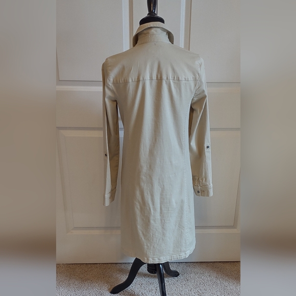 J. Jill Live-In Chino Tan/Khaki Shirt Dress - Picture 5 of 10